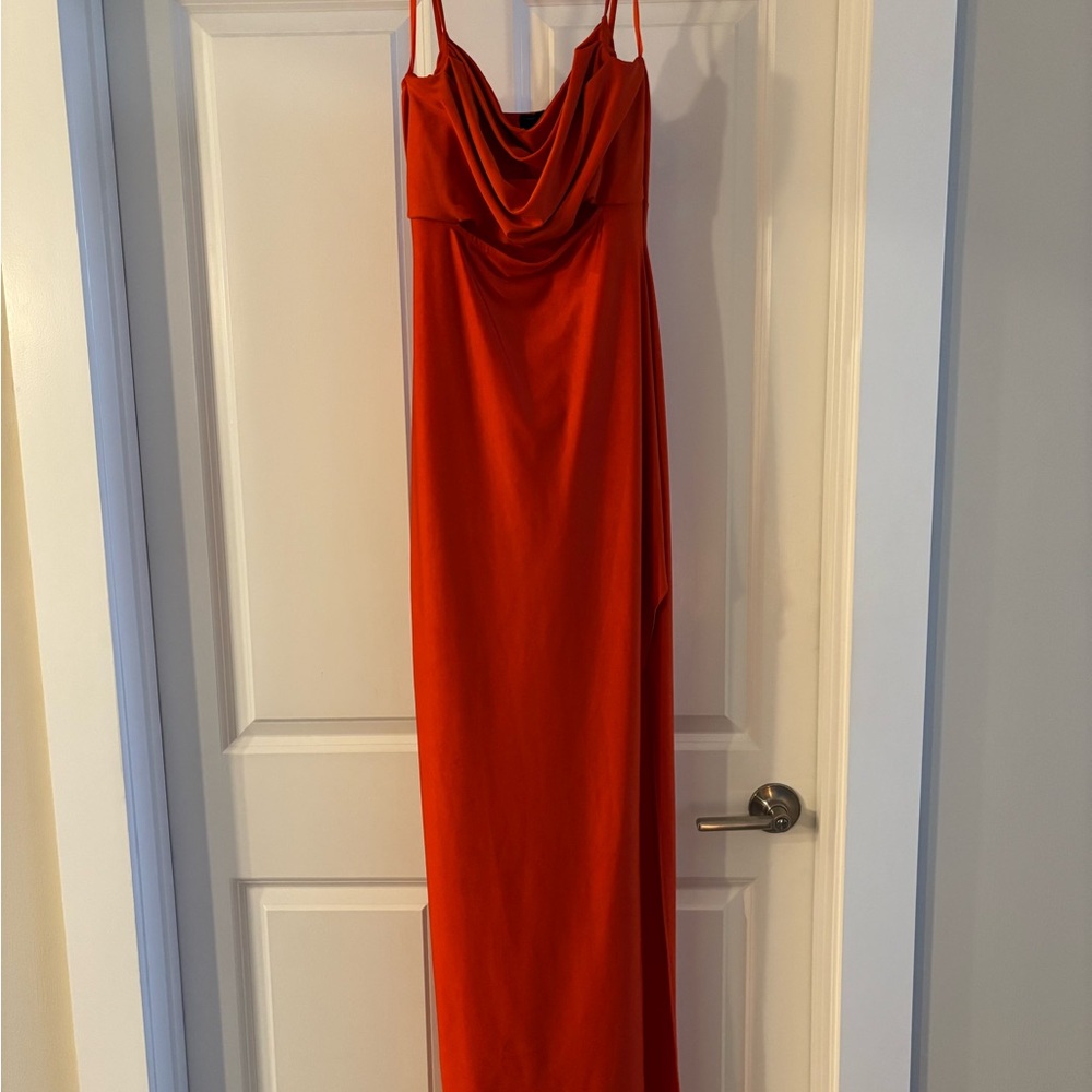 Elegant burnt orange Evening Gown